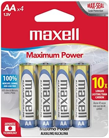 Maxell – 723465, Надеждна алкална батерия тип АА - 10-кратно срок на служба при напрежение от 1,5, не съдържа живак и кадмий - идеален за