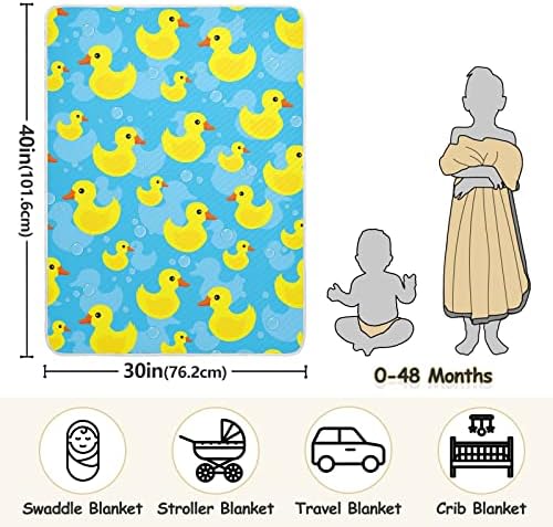 Пеленальное Одеяло, изработени от памук с гумена патица, за Бебета, Като Юрган, Леко Меко Пеленальное Одеало за детско креватче, детски