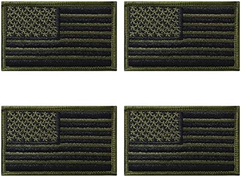 4 бр. Лепенки с американския флаг на САЩ, на бродирани нарукавная обогатяване с плетене на една кука и линия, флаг, Тактически