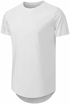 Мъжки памучен тениска JMIERR от 3 опаковки в стил хип-Хоп с удължен силует и кръгло деколте JMIERR