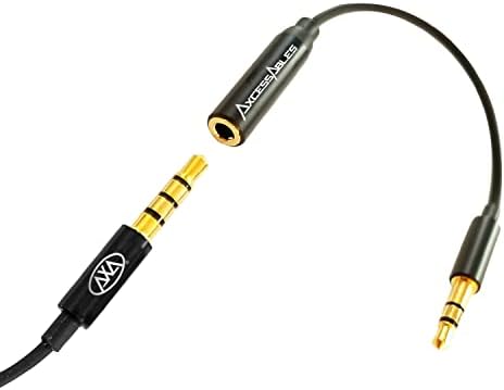 Битумен микрофон AxcessAbles Lavalier с 5-футовым кабел TRRS 3,5 мм адаптер - 2 опаковки | Ненасочено кондензаторен микрофон на ревера за
