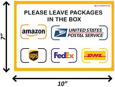 IGNIXIA Опаковка от 02 Етикети на марки за доставка на колети, Инструкции за доставка за , FedEx, DHL, Ups, Usps Знак 10x7 инча Самозалепващи стикер с гланц ламиниране