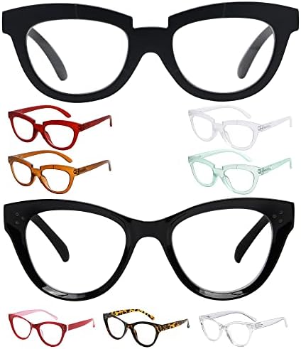 Eyekepper Спестете 10% на 5 опаковки женски очила за четене Half Moon и 4 опаковки ридеров Cateye Design +0.00