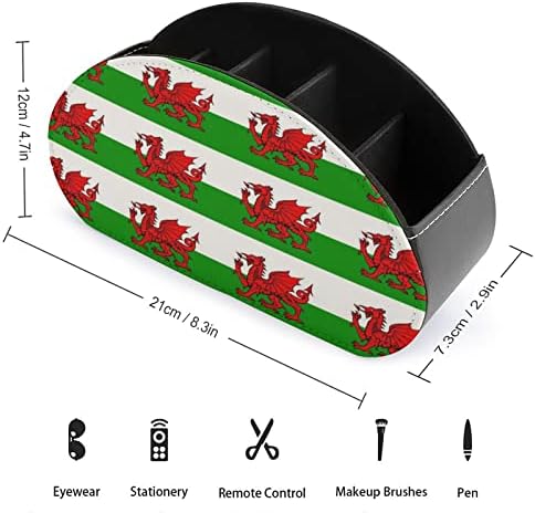 Уелски флаг, на притежателя на дистанционното управление, изкуствена кожа, настолен органайзер, кутия за съхранение с 5 отделения