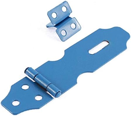 X-DREE Метална рамка, която закопчалката-болт, набор от скоби, син, 2 бр. (Juego de grapas para cerrojo de la puerta de seguridad de metal, azul, 2 пьезы