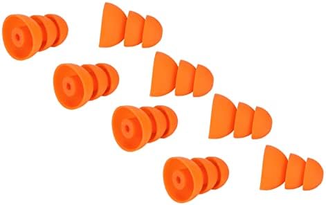 8шт Оранжеви Силиконови Ушни Втулки Силиконови Ушни Втулки намаляване на шума, Сменяеми тапи за уши за Se846 Se535 Se215 и Вътрешно дупка