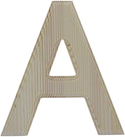 БестПисаный Недовършени Дървени шрифт Arial Letter A (6,25 инча)