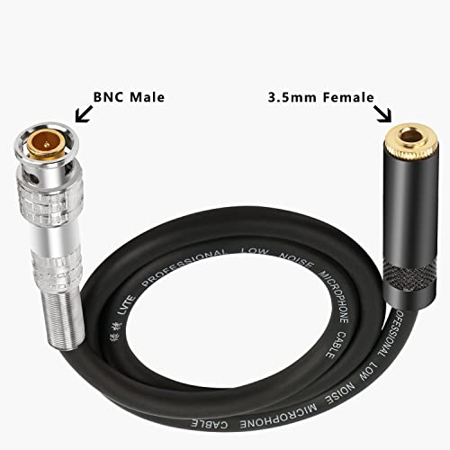 MEIRIYFA конектор BNC конектор 3,5 мм (1/8 ) TRS Стерео Коаксиален аудио кабел за захранване (0,5 м) (конектор BNC конектор