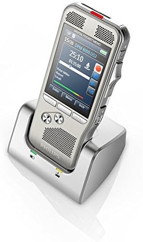 Професионален цифров имат бележки Philips DPM-8000 със стойка и софтуера Speechexec Pro