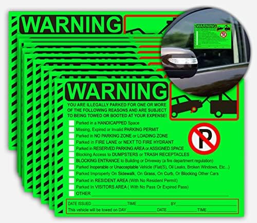 Етикети с информация за нарушение на правилата за паркиране, Етикети с предупреждение за теглене, вие незаконно паркирани по няколко