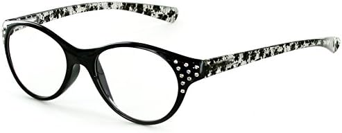 Очила за четене Cateye Crystal Дантела в многоцветни демисезонной рамки за жени (кафяв + 1,00)