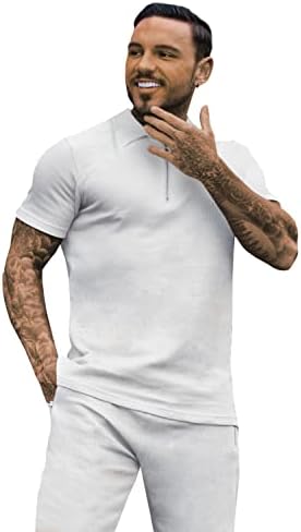 Мъжка Риза с къси ръкави и Къси Комплекти Спортен Костюм от две Части за Мъже Райе