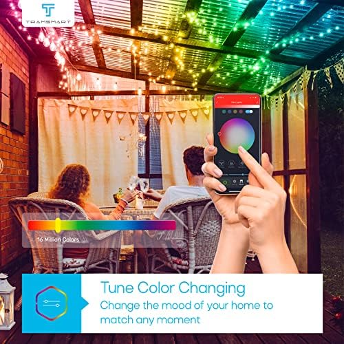 Венец Smart WiFi Фея, 32,8 подножието led венец RGB Dream, с Променящ се цвят на закрито, синхронизиране на музика, приложение и