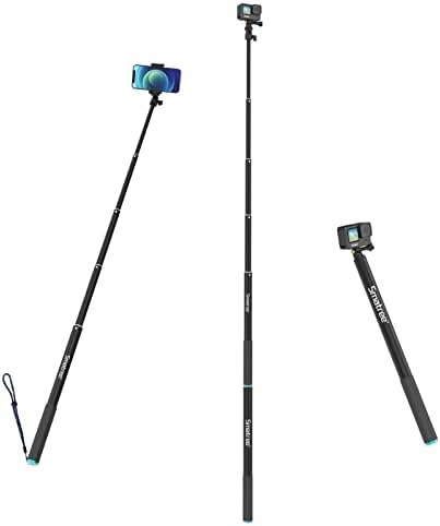 Най-новият 86,6-инчов селфи-стик за GoPro Hero 11/10/9/8/7/6/5, DJI Osmo Action, телескопичен монопод за камера Insta 360, удлинительный полюс, който е съвместим с компактни камери и iPhone /моб?
