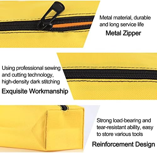 5 Опаковки холщовой чанти за инструменти, две размери, чанти за инструменти с цип, многофункционална чанта за инструменти с цип подходяща
