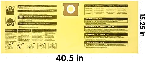 Подмяна на магазини за прахосмукачки 90672, 9067233 тип I за събиране на отпадъци 10-14 Литра High Efficiency (2 опаковки), Ало