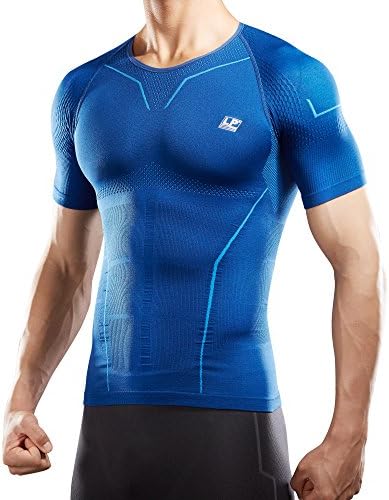 Мъжки ВЪЗДУХ-Компресиране тениска с къс ръкав LP SUPPORT ARM2301S - За тренировки, фитнес зала, Йога - Коригиращото бельо за максимален
