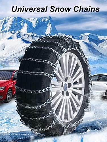 Вериги за сняг Вериги за сняг Универсална Дърпане верига за гуми за леки автомобили, Пикапи и suv модели-Комплект от 2 Вериги
