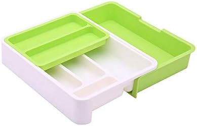 TJLSS Кухненски Органайзер За чекмеджетата Пластмасова Кутия За Съхранение на Прибори за хранене Тава за Чекмеджета Разделител Здрава Съдове