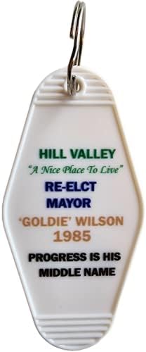 Переизбранный кмет на Голди Уилсън, вдъхновен от поп-културата завръщане в бъдещето, Ключодържател