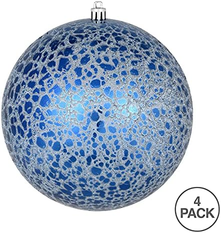 Украса от хрупкав топки Vickerman 6 Midnight Blue, по 4 броя в опаковка