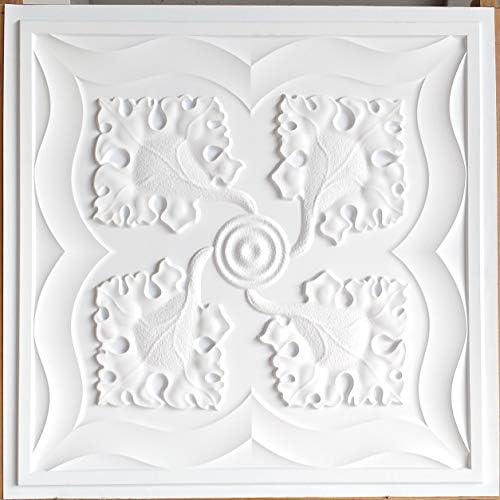 Таван плочки от изкуствен калай, която е боядисана в обикновен бял цвят, декоративна стеновая панел на публикуване PL64 10шт