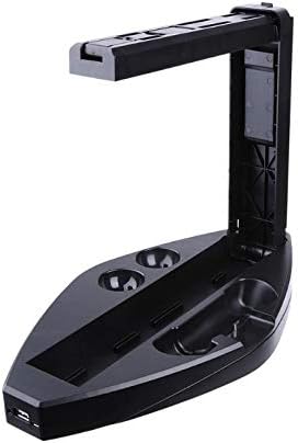 Зарядно устройство за многофункционално игрален контролер Sukvas, докинг станция за зареждане и поставка-държач за PS4, контролери