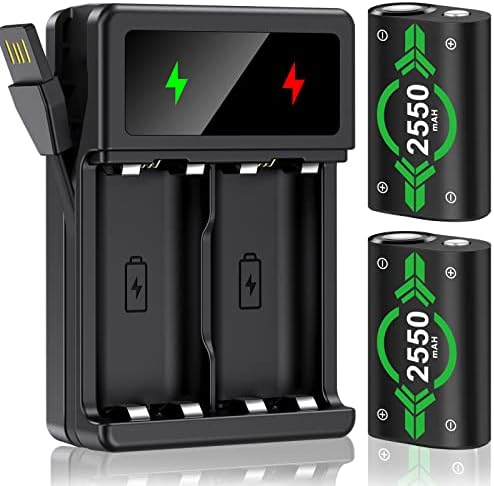 Акумулаторна батерия с капацитет 2x2550 ма за Xbox One/Xbox Series X|S, Акумулаторна батерия за Xbox контролер за Xbox One/Xbox