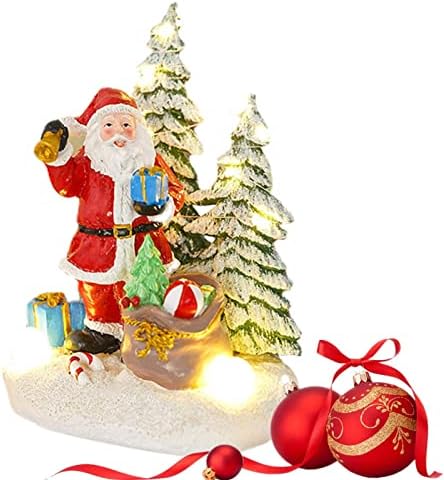 Коледна Украса Led Подсветка | Музикални Настолно украшение От Led Коледно Смола - Коледен Орнамент, Централно Украса За масата,