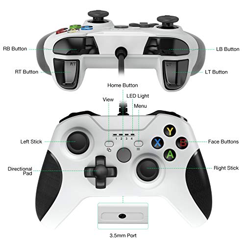 Жичен контролер YCCSKY за Xbox One/Xbox Series X | S, Кабелна гейм контролер с управление на режима, двойно Vbt и нов дизайн