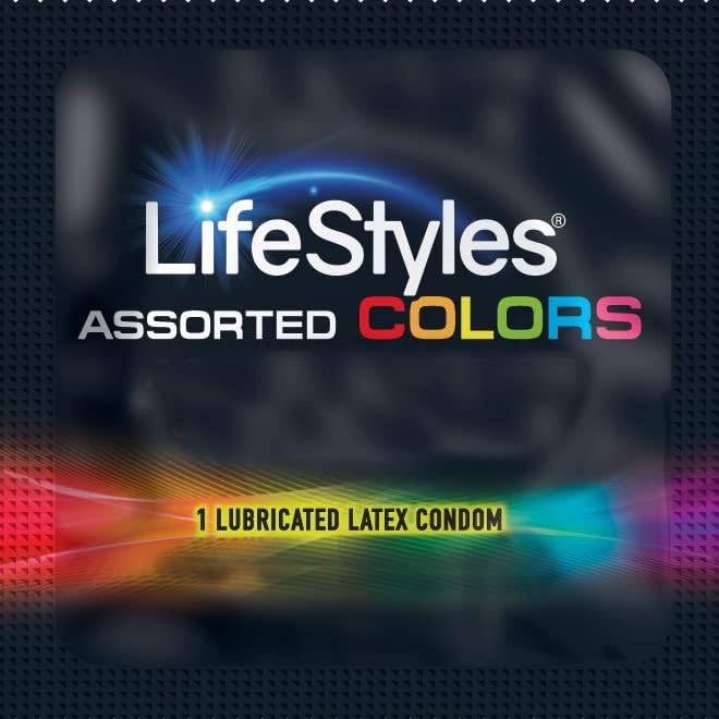 Комплект презервативи начин на живот Colors в стилния Латунном негов джоб, едно приятно разнообразие от цветни латексови презервативи