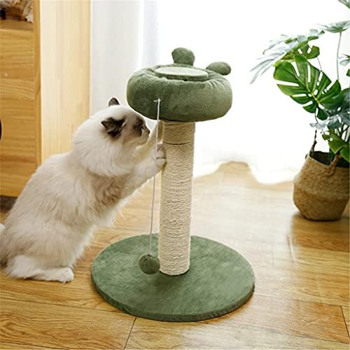 LEPSJGC Cats Supply Играчка-Стъргалка за Котки, Сизалевая играчка за Коте, Интерактивна Играчка за Котки с една плюшена Подложка, Сизалевый стълб (Цвят: сив)