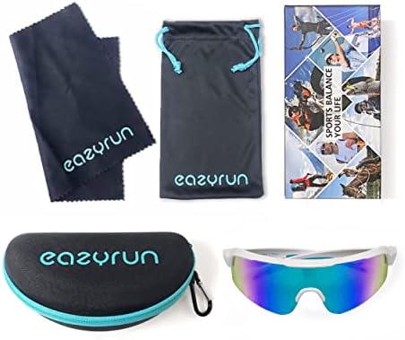 EAZYRUN Слънчеви очила с голяма и средна поляризация за мъже, бейзбол, каране на ски, колоездене, бягане, плажен волейбол, риболов