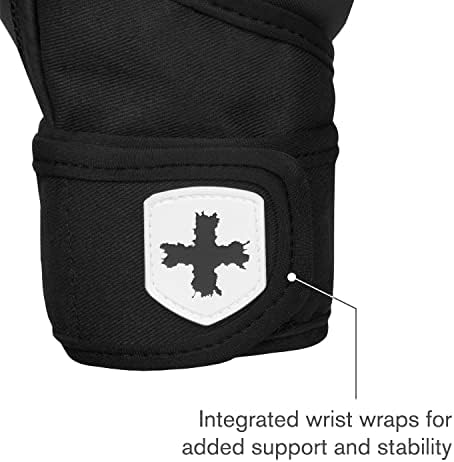 Ръкавици Harbinger Pro Wristwrap 2.0 за практикуване на вдигане на тежести, тренировки, фитнес зала и в залата с подкрепата на китката
