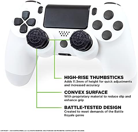 Комплект KontrolFreek FPS Freek Battle Royale Nightfall Performance Kit контролер за PlayStation 4 (PS4) | Включва изпълнение Дръжки за по-големи пръсти и Изпълнителни ръкохватки | Черен