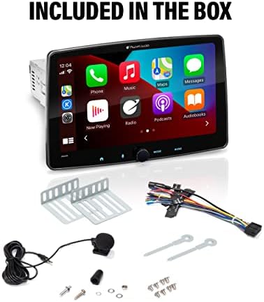 Автомобилен приемник Planet Audio P90CPA Apple CarPlay Android Auto - на един Din корпус с 9-инчов капацитивен сензорен екран, Bluetooth, USB, без CD / DVD, с многоцветно осветление