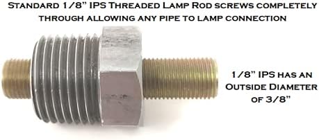 Тръбна резба 1/2 NPT на 1/8адаптер за ниппеля лампи IPS NPS, кран за промишлена лампи в стил steampunk направи си сам (2)