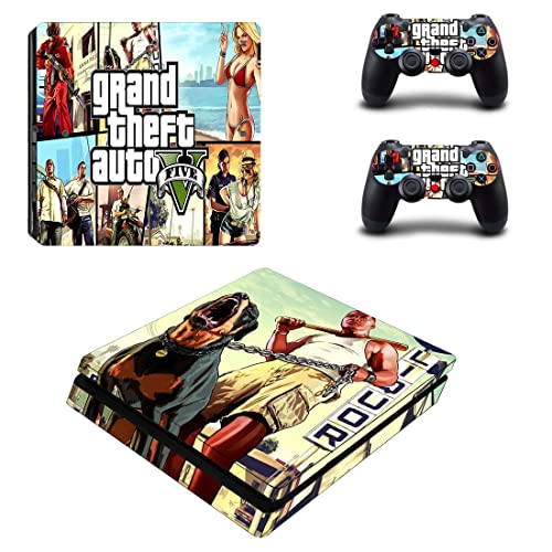 За PS5 ЦИФРОВА игра Grand GTA Theft And Auto Стикер на кожата PS4 или PS5 За конзолата PlayStation 4 или 5 и контролери Vinyl Стикер DUC-5763