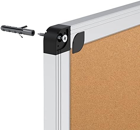 Corkboard обяви ELBI-PRO, 48 X 36, Corkboard обяви със Сребристи алуминиеви панели