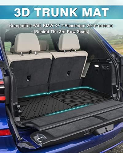 Товарен калъф Mixsuper Custom Fit за BMW X7 2019-2023 години на освобождаването, За Седалки на 3-ти ред, всички сезони Подложка за задното Товарно багажник в Черен цвят