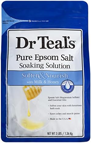 Подаръчен комплект Dr Teal's за вана с английска сол (4 опаковки по 3 кг всяка) - Евкалипт и мента облекчаване и успокояване,