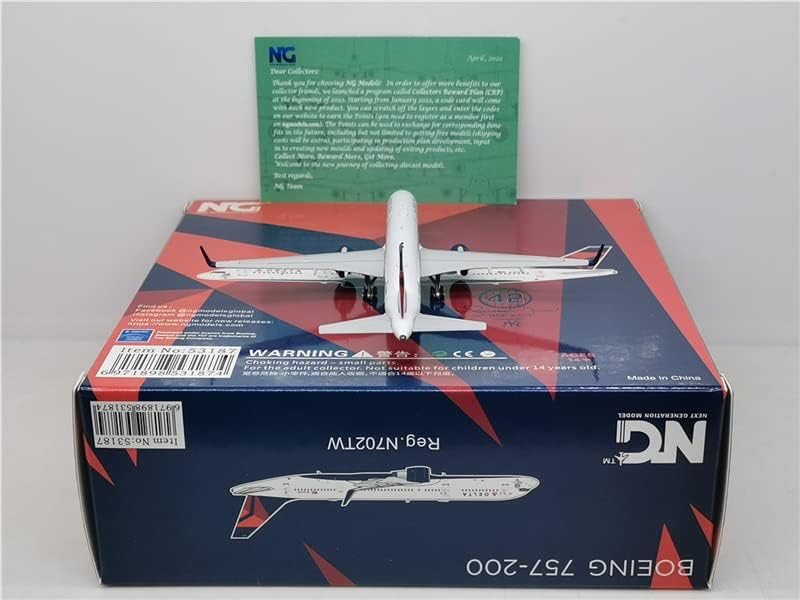 Модел на ПГ на Delta Airlines за Boeing B757-200w N702TW 1/400, ИЗРАБОТЕНИ ПОД НАЛЯГАНЕ, Готов модел самолет