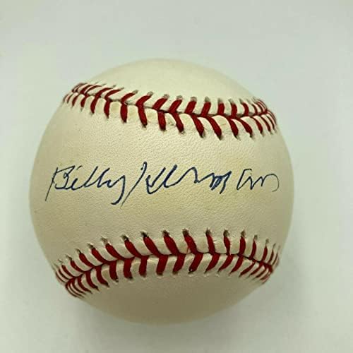 Били Херман Подписа Автограф Официален Представител на Мейджър Лийг Бейзбол JSA COA - Бейзболни Топки с Автографи
