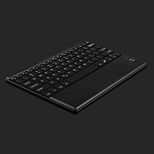 Клавиатурата на BoxWave, съвместима с vivo Y81i (Клавиатура от BoxWave) - Bluetooth клавиатура SlimKeys с трекпадом, Преносима клавиатура с трекпадом за vivo Y81i - Черно jet black