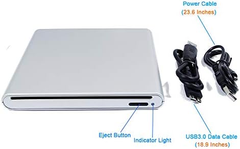 Слот USB 3.0 за външния комбинирано устройство за четене на Blu-ray и DVD плеър за HP Spectre X360 X 360 15 13 Folio 2-в-1 13,3 Поток 14 11 11,6-инчов лаптоп, Преносим оптично устройство 8X DVD RW CD Burner