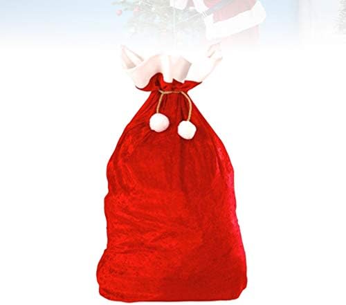 Amosfun Чанта на дядо коледа Подарък Чанта Коледен Подарък Чанта от съвсем малък Чанта за Подаръци, Дядо Коледа Red Чанта за Коледно Парти Голям Размер за Празнични Парт