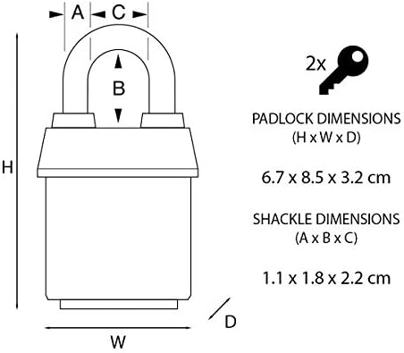 Окачени заключване Master Lock серия MLK6327 Pro за тежки условия на работа, защитен от атмосферни въздействия [Одобрен осигуряване на CEN] [Затворена скоба] [Опция] [Външен] 6327EU