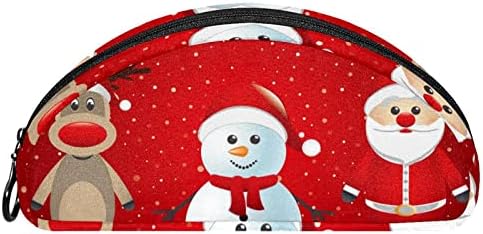 TBOUOBT Козметични Пътни Чанти, Косметичка, Косметичка за Тоалетни принадлежности, Коледно Червено Карикатура