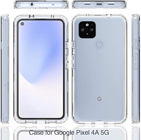 Калъф Google Pixel 4A 5G [само за версия 5G], пълен размер на Сверхпрозрачный хибриден защитен калъф Onyxii с вградено защитно фолио за екрана Google Pixel 4A 5G (лилаво)