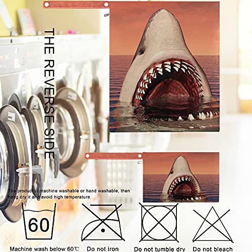 visesunny Great White Shark 3D 2 бр. Мокри Чанта с Джобове с Цип, Моющаяся Множество Голям Чанта за Памперси за Пътуване, Плажа,
